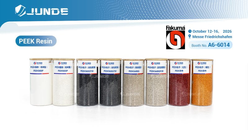JUNDE is showcasing our full range of high-performance PEEK Resin at FAKUMA 2026! - JunDe JUNDE is showcasing our full range of high-performance PEEK Resin at FAKUMA 2026! Image 1